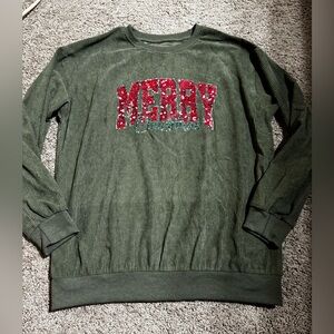 SHEIN Green Merry Christmas small festive